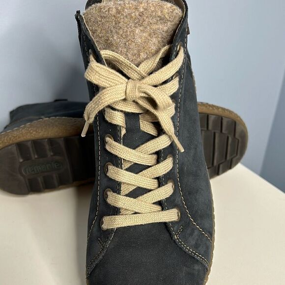 Remonte Tex Blue Side Zip Bootie Sz 40 9.5 - Picture 8 of 8